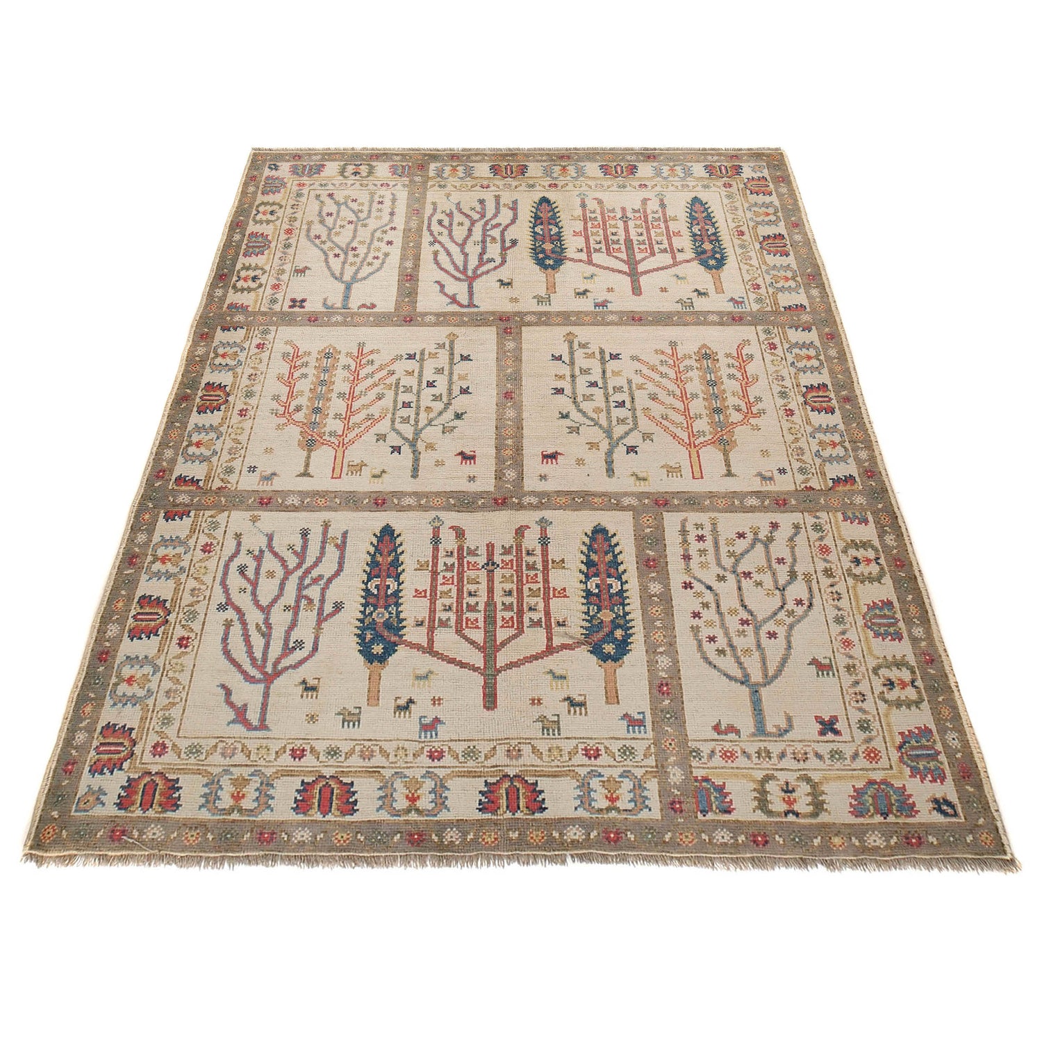 Handmade Tree of Life Rug 5´ 8" x 7' 8" (ft) - No. G27085