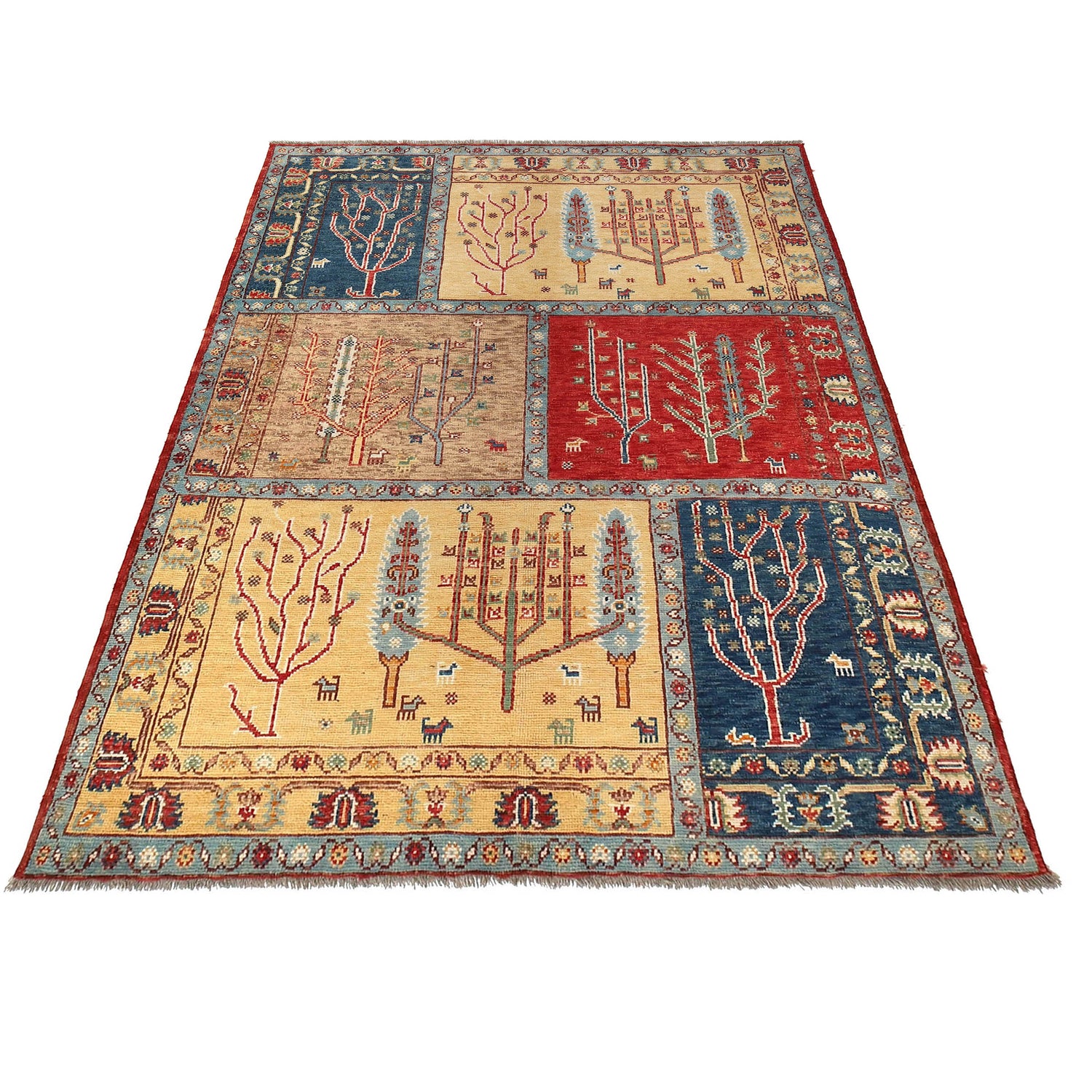 Handmade Tree of Life Rug 5´ 7" x 7' 11" (ft) - No. G27091