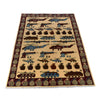 Hand Knotted War Rug 3' 5 x 4' 10 (ft) - No. G27466