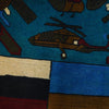 Blue Color War Rug 2' 7 x 3' 11 (ft) - No. G27476