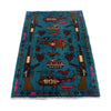 Blue Color War Rug 2' 9 x 4' 1 (ft) - No. G27478