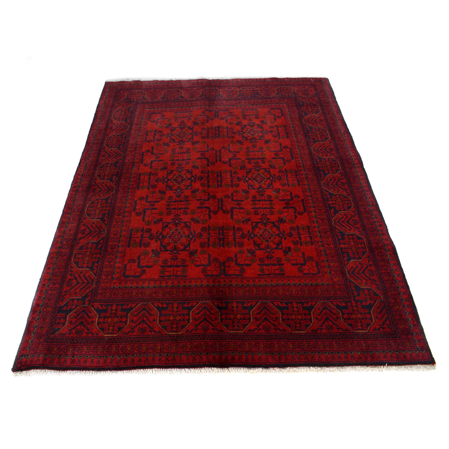 Red Color Khal Mohammadi Carpet 4' 10" x 6' 6" (ft) - No. G27504