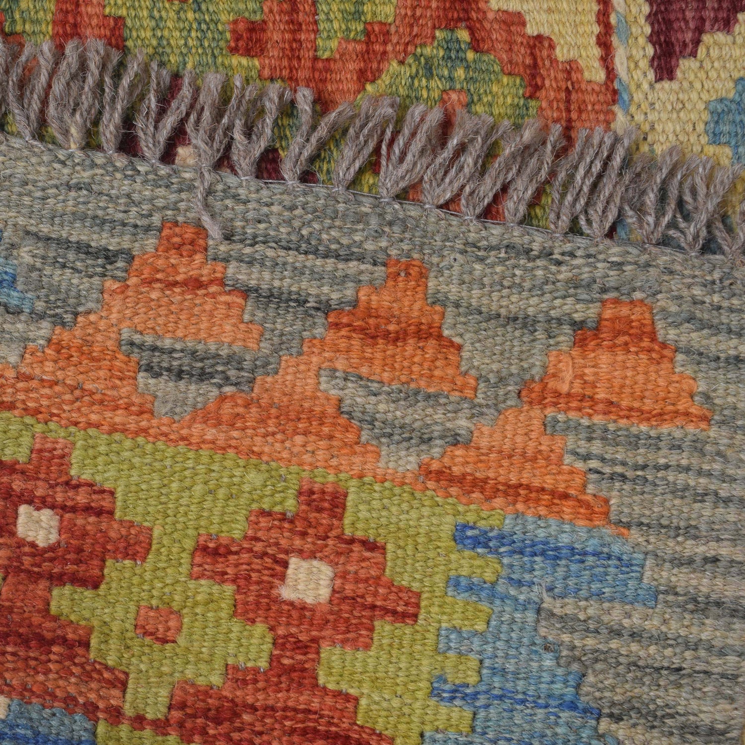 Vegetable Kelim Runner 2' 7" x 9' 7" (ft) - No. G28088