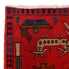 Red War Rug 2' 8" x 3' 11" (ft) - No. G29012