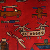 Red War Rug 2' 8" x 3' 11" (ft) - No. G29012