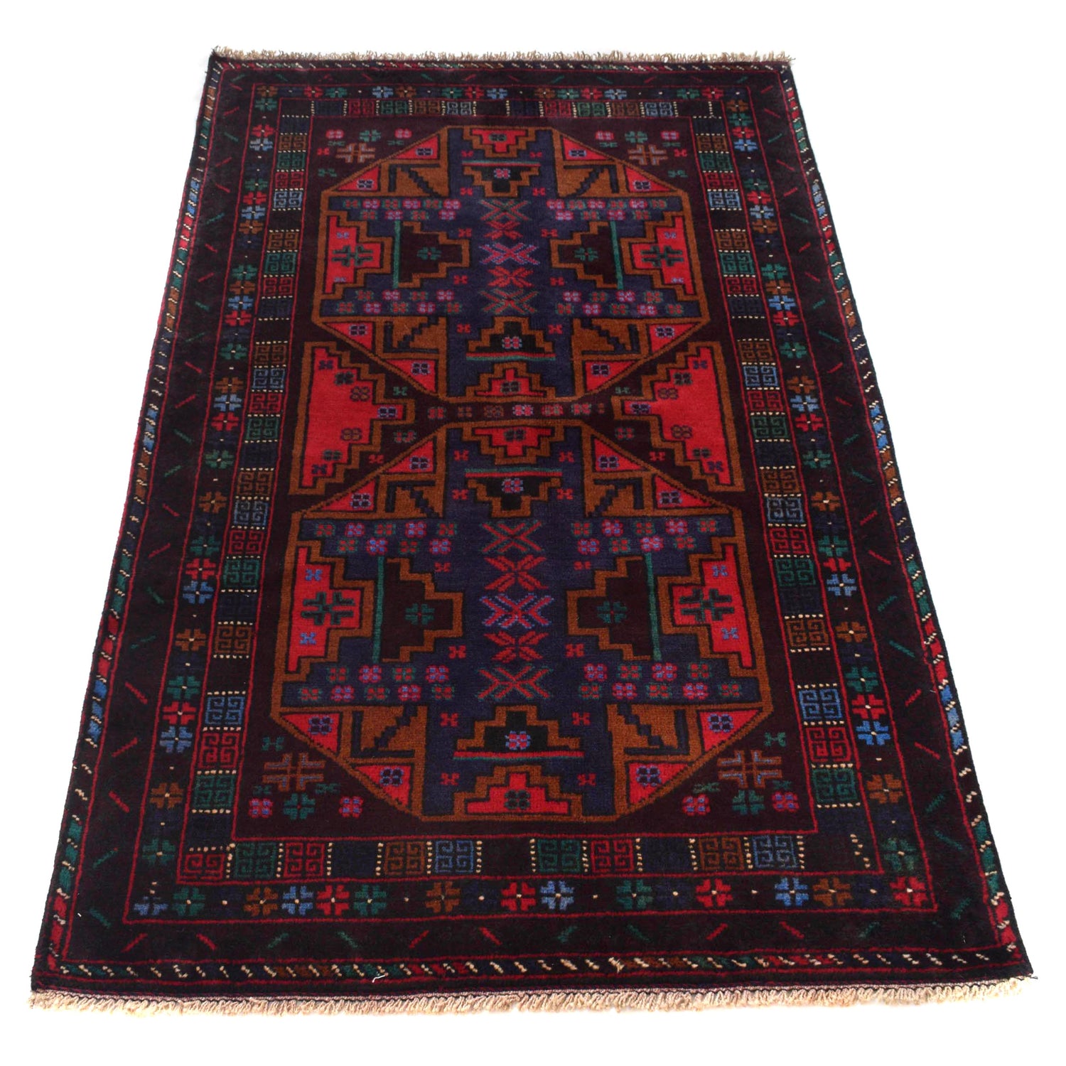 Tribal Baloch Rug 3' 1" x 5' 1" (ft) - No. G29025