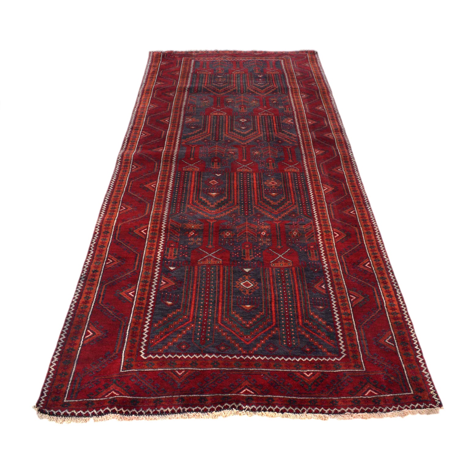 Traditional Baloch Rug 3' 10" x 9' 8" (ft) - No. G29027