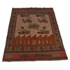 Handmade War Rug 3' 5" x 4' 4" (ft) - No. G29039