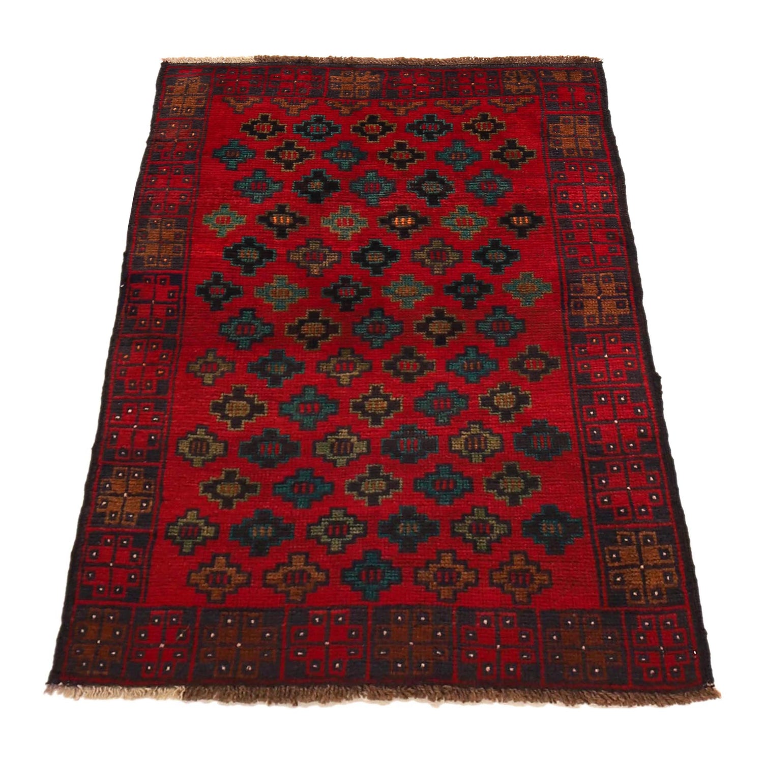 Red Baluchi Carpet 2' 8"x 3' 11" (ft) - No. G29087