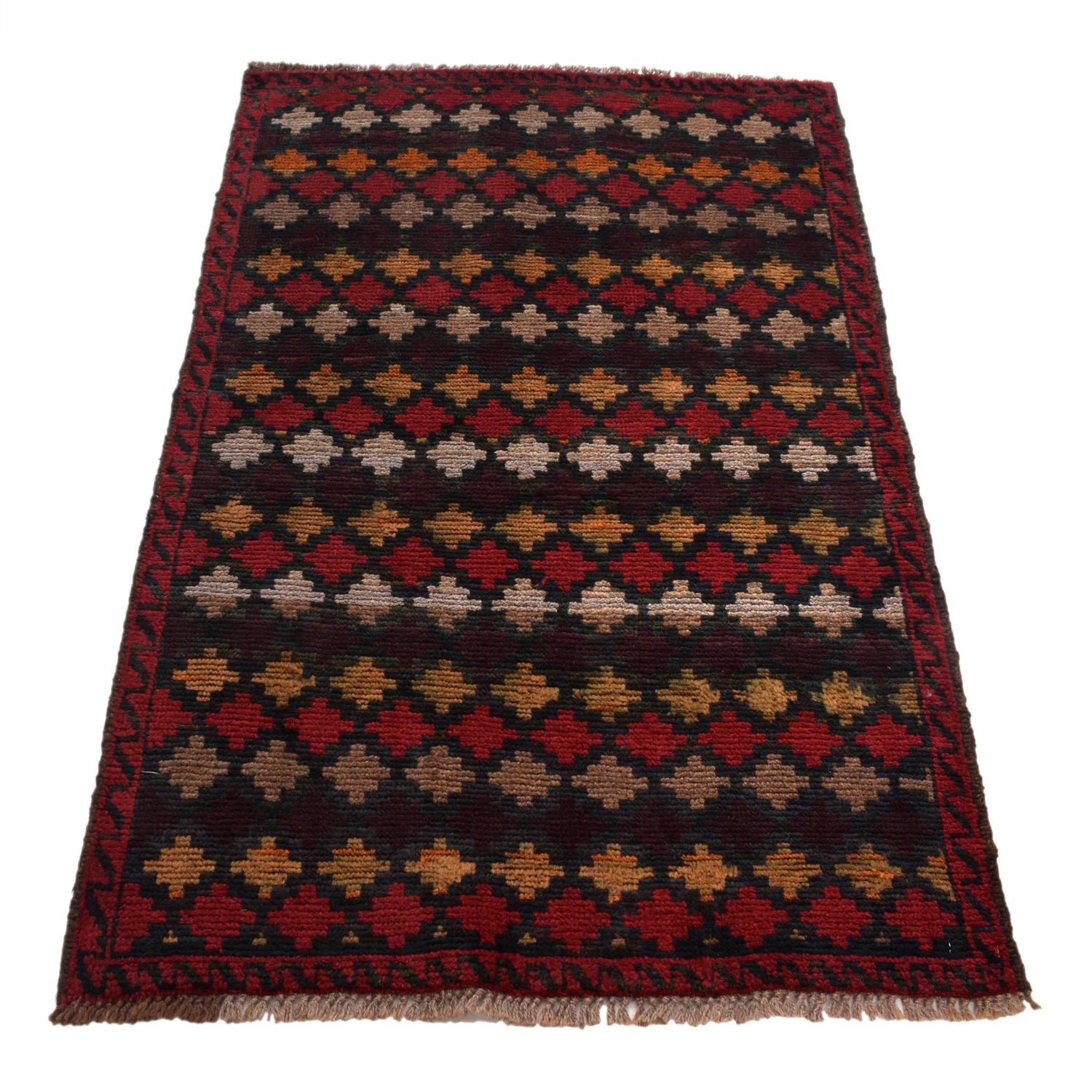 Hand Knotted Baluchi Carpet 2' 10"x 4' 5" (ft) - No. G29090