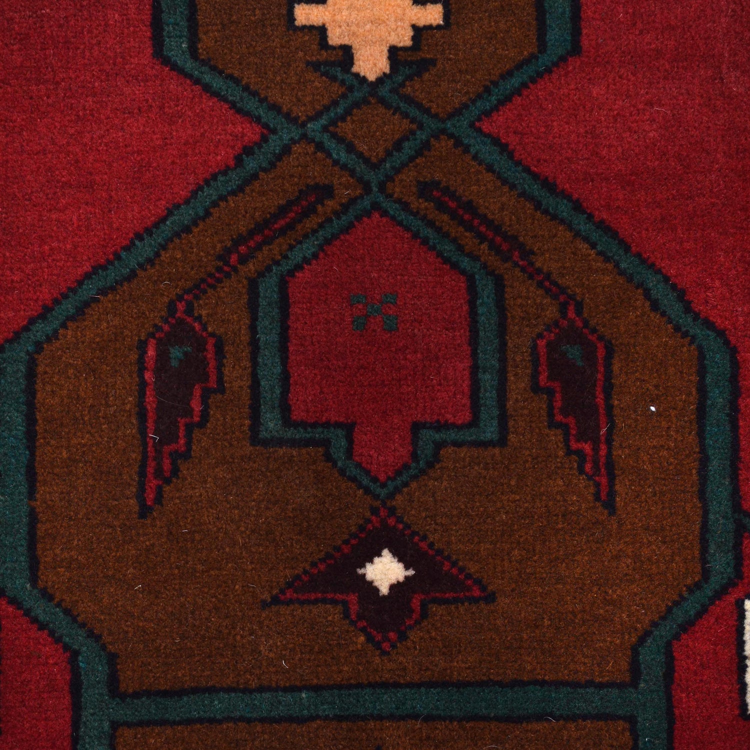 Red Color Baluchi Carpet 2' 11" x 4' 9" (ft) - No. G29152