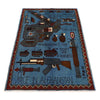 Blue Color War Rug 2' 10" x 4' 3" (ft) - No. G29155