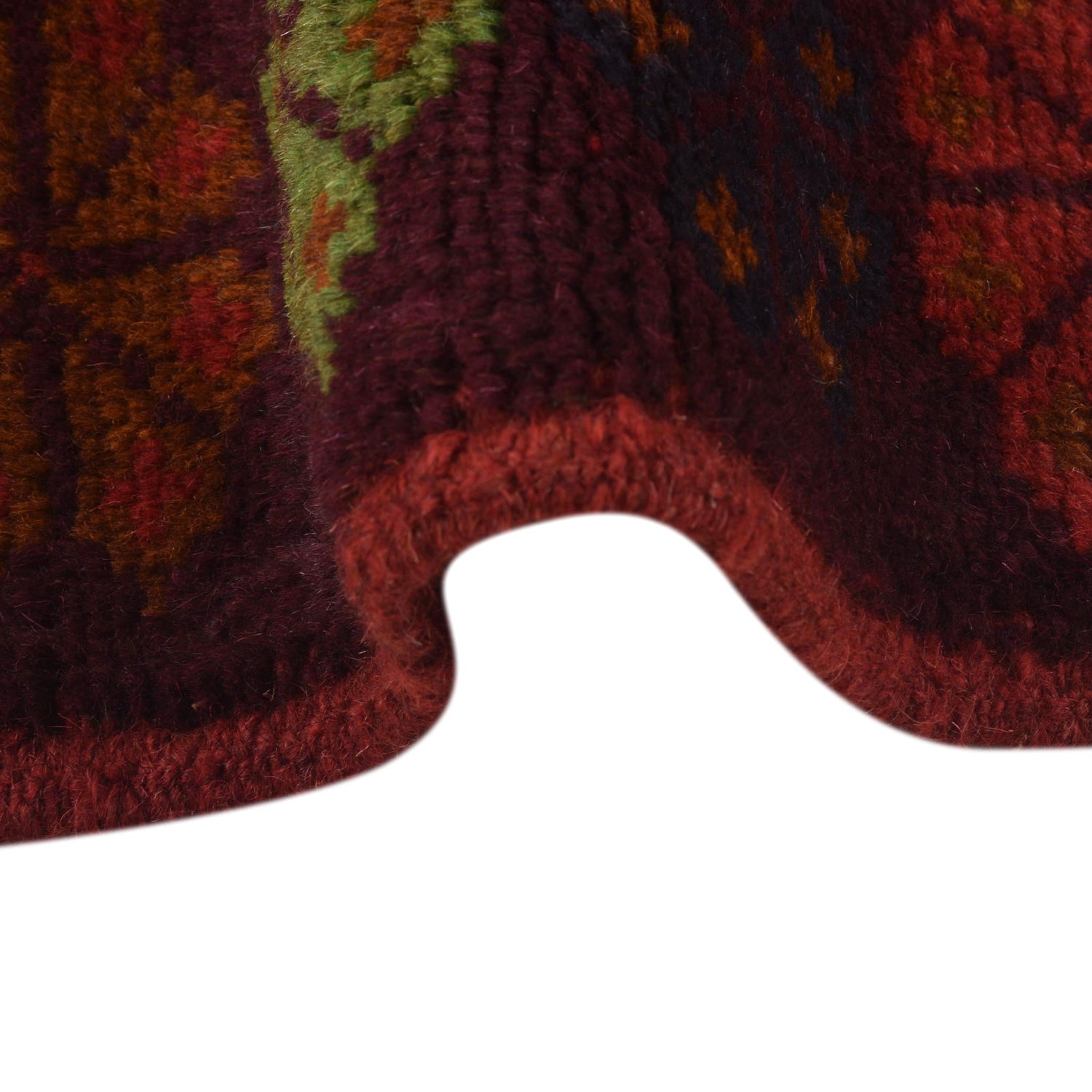 Red Color Baluchi Carpet 4' 2" x 6' 8" (ft) - No. G29162