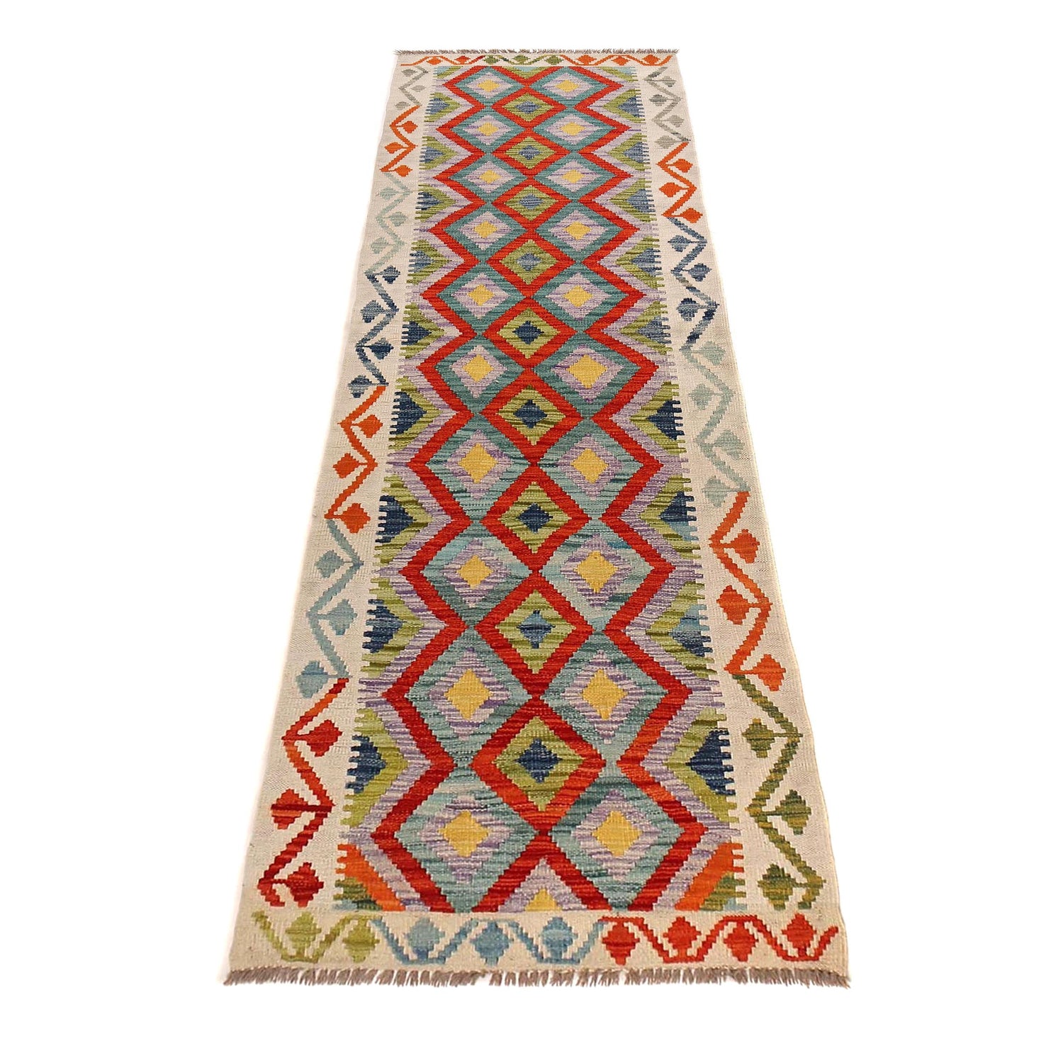 Vegetable Kilim Runner 2' 9" x 9' 8" (ft) - No. G29741