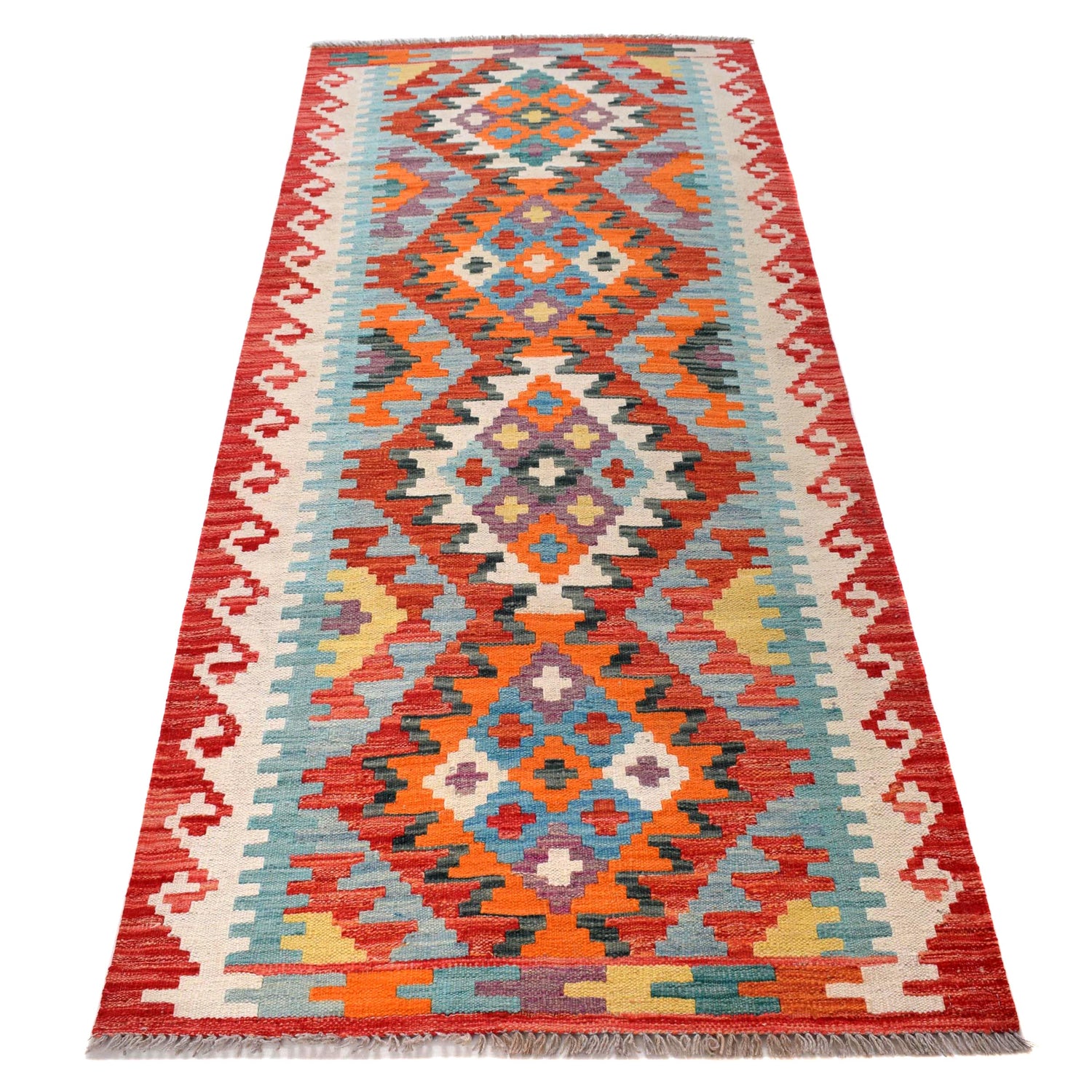 Vegetable Kilim Runner 2' 11" x 7' 1" (ft)- No. G29758