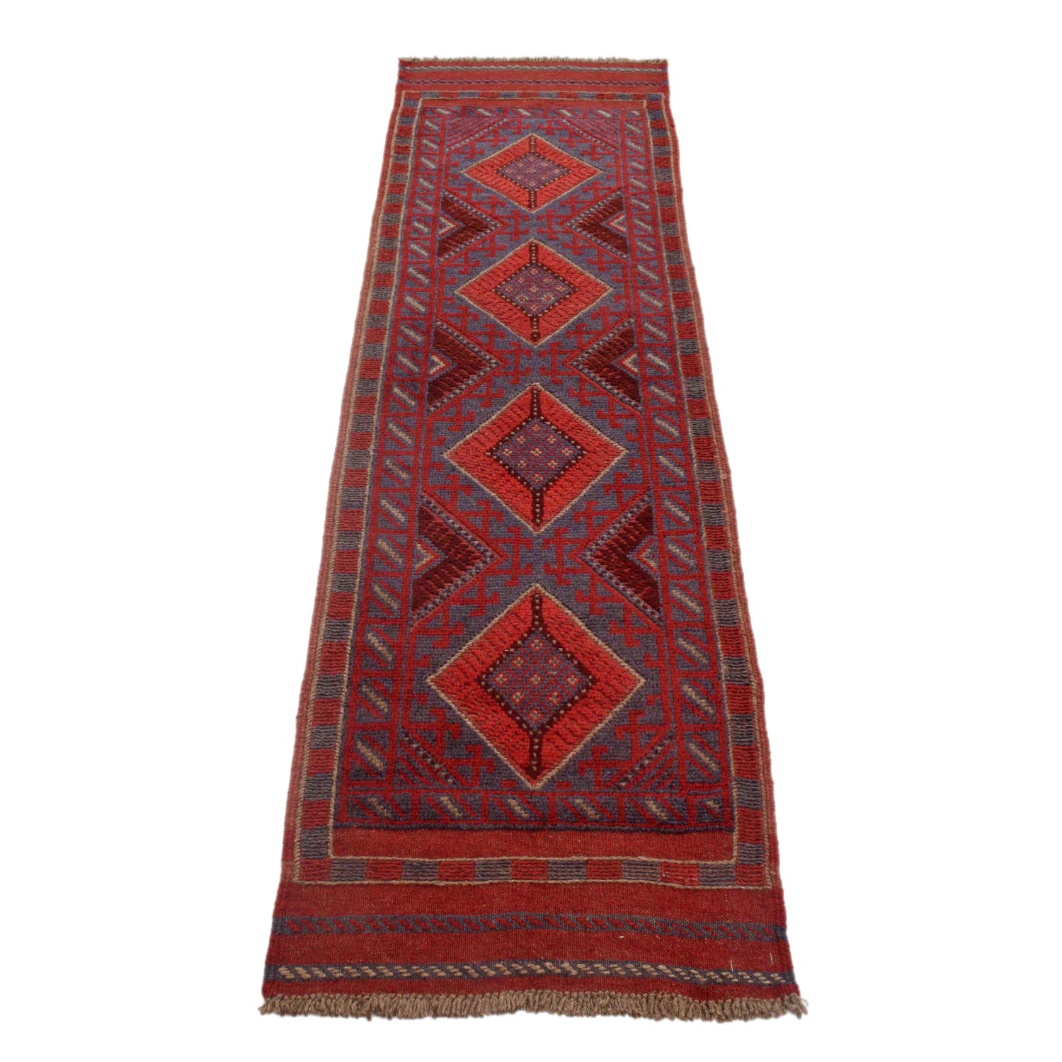 Red Mashwani Short Runner 1' 10" x 7' 5" (ft) - No. G30974