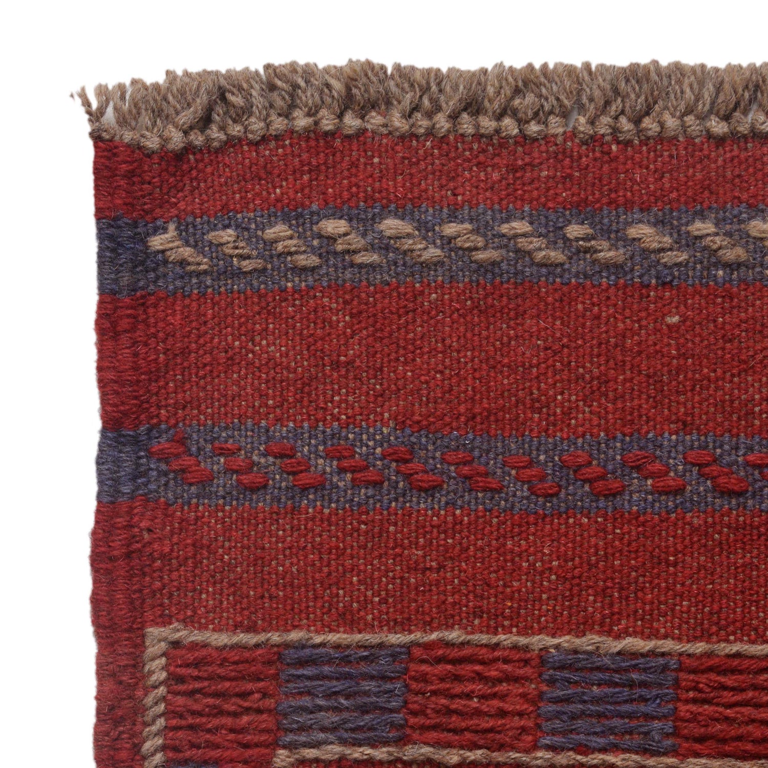 Red Mashwani Short Runner 1' 10" x 7' 5" (ft) - No. G30974