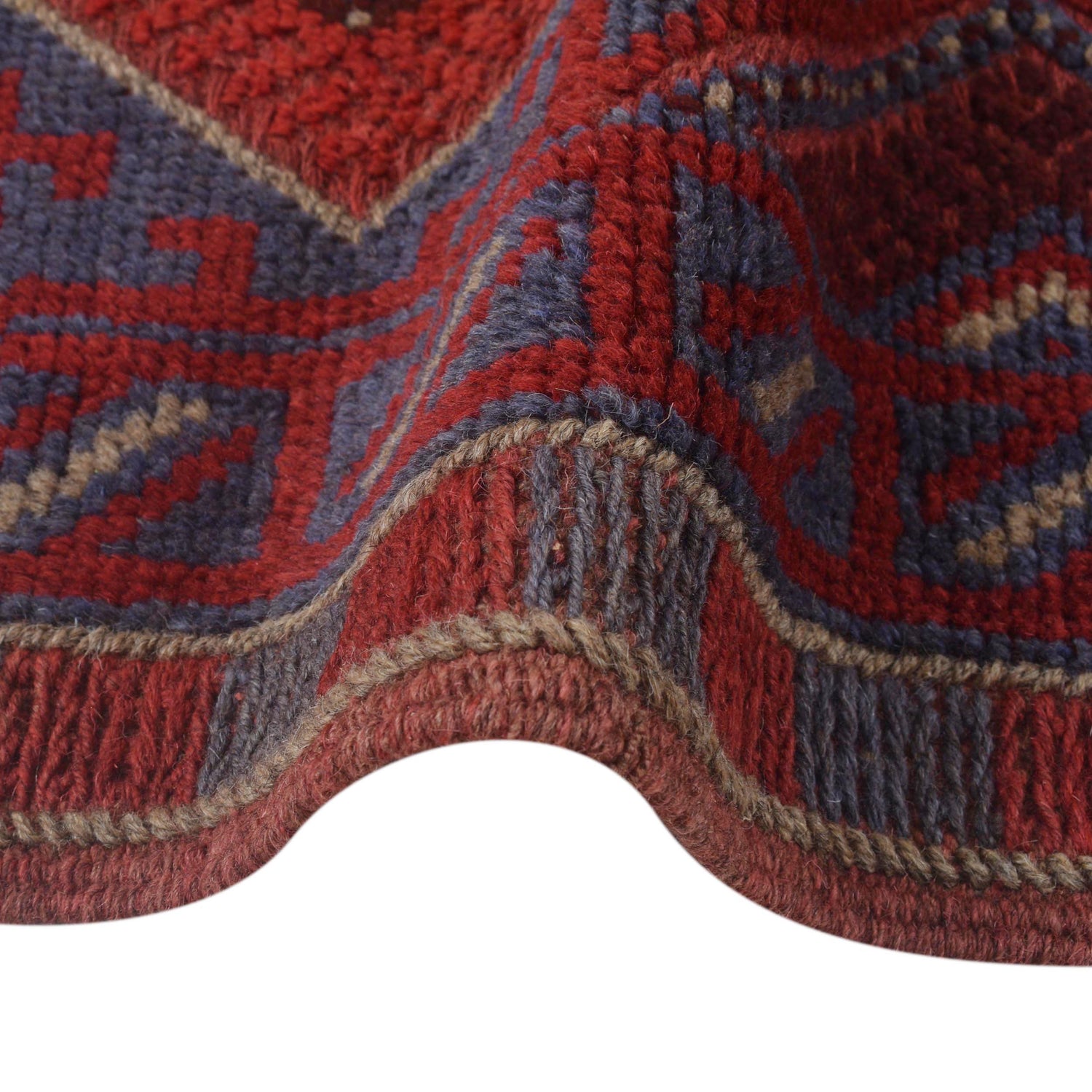 Red Mashwani Short Runner 1' 10" x 7' 5" (ft) - No. G30974