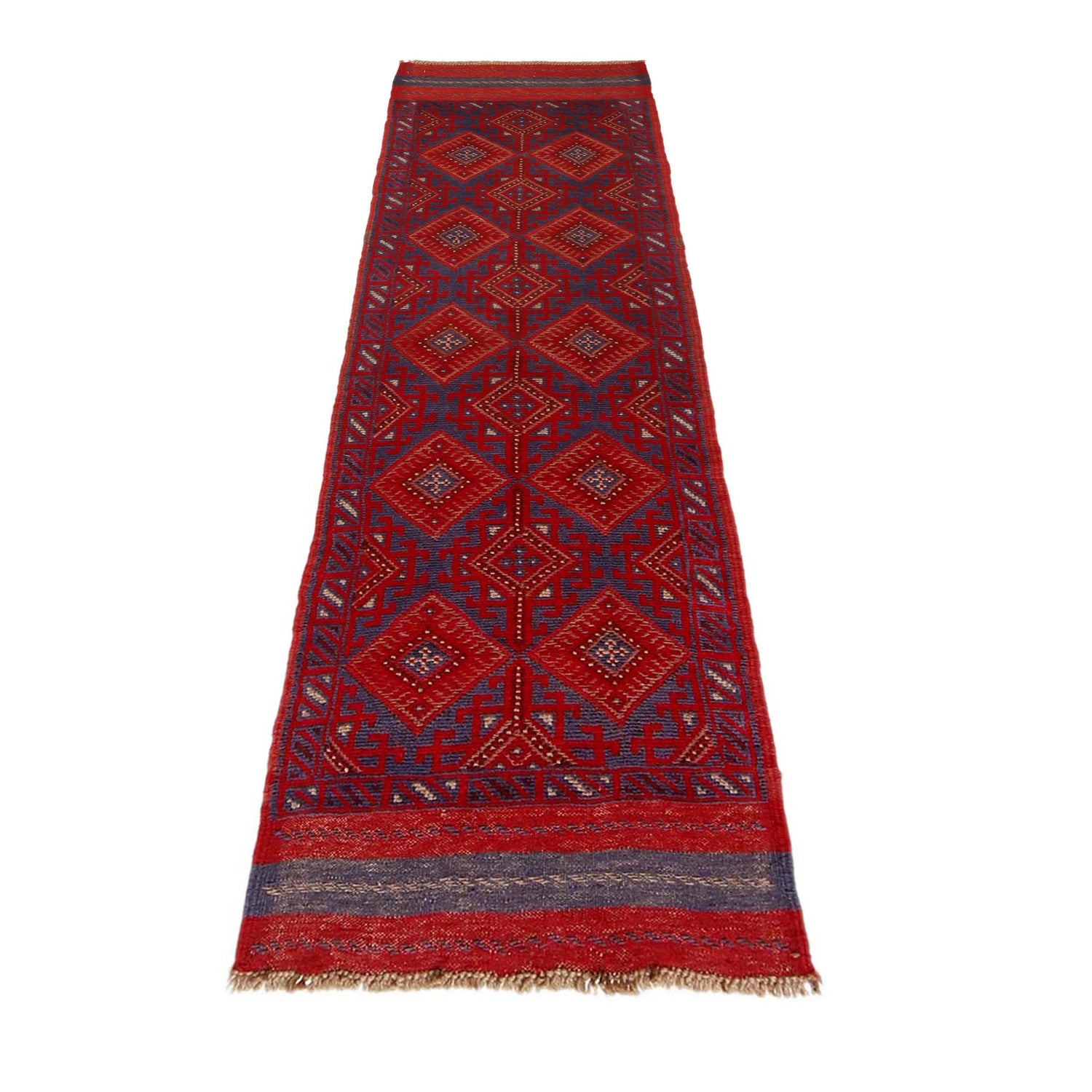 Red Mashwani Short Runner 1' 11" x 7' 9" (ft) - No. G30982