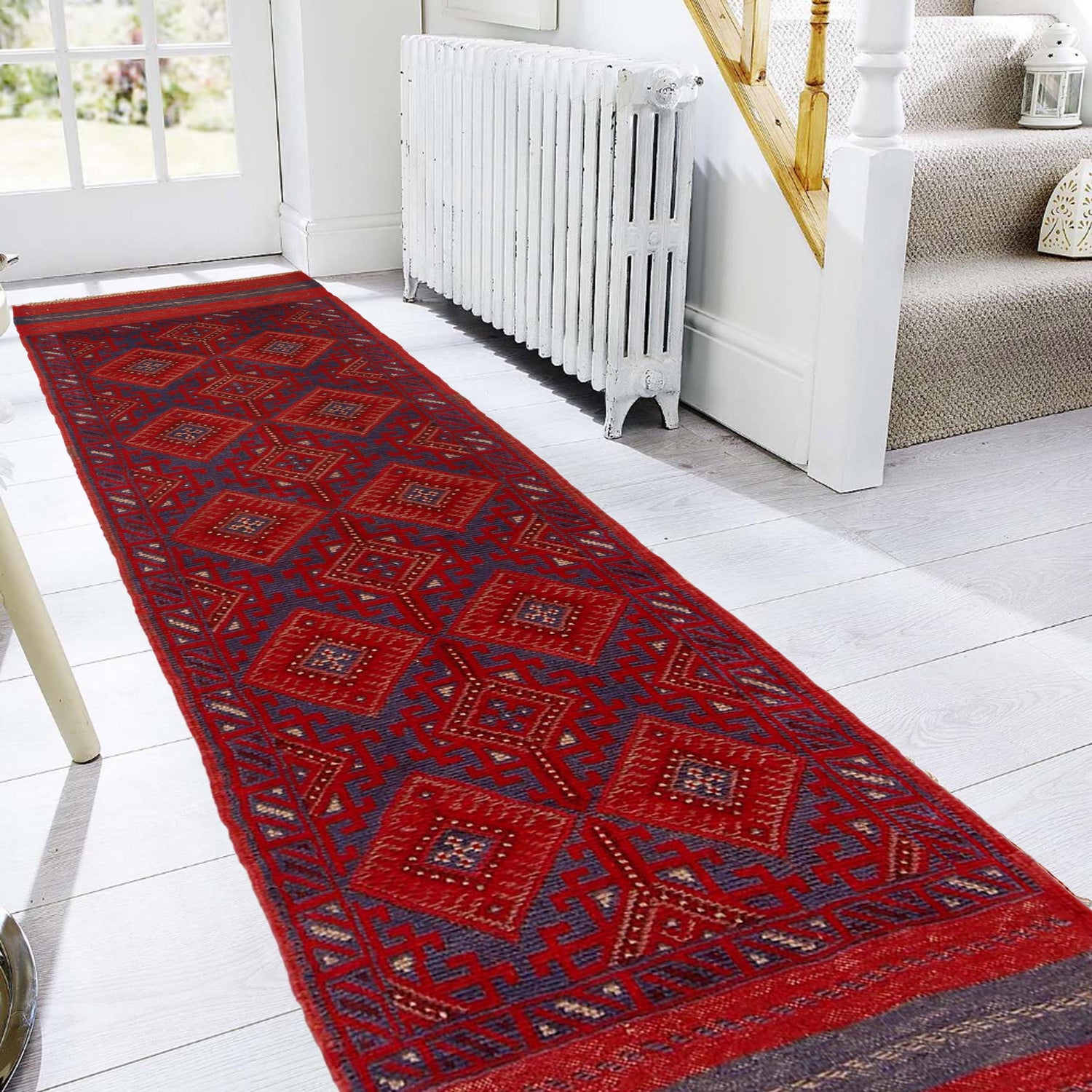 Red Mashwani Short Runner 1' 11" x 7' 9" (ft) - No. G30982