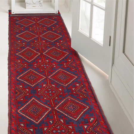Red Mashwani Short Runner 1' 11" x 7' 11" (ft) - No. G31000