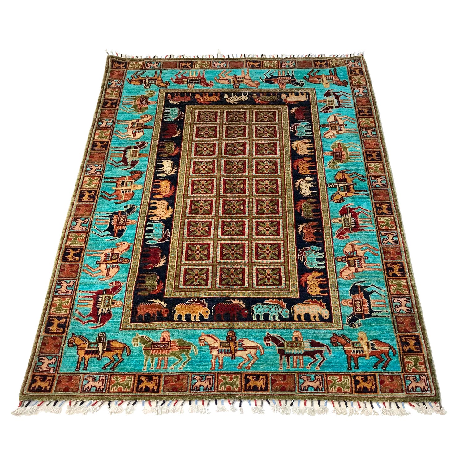 Oriental Shikargah Qaleen 4' 0" x 6' 0" (ft) - No. G31159