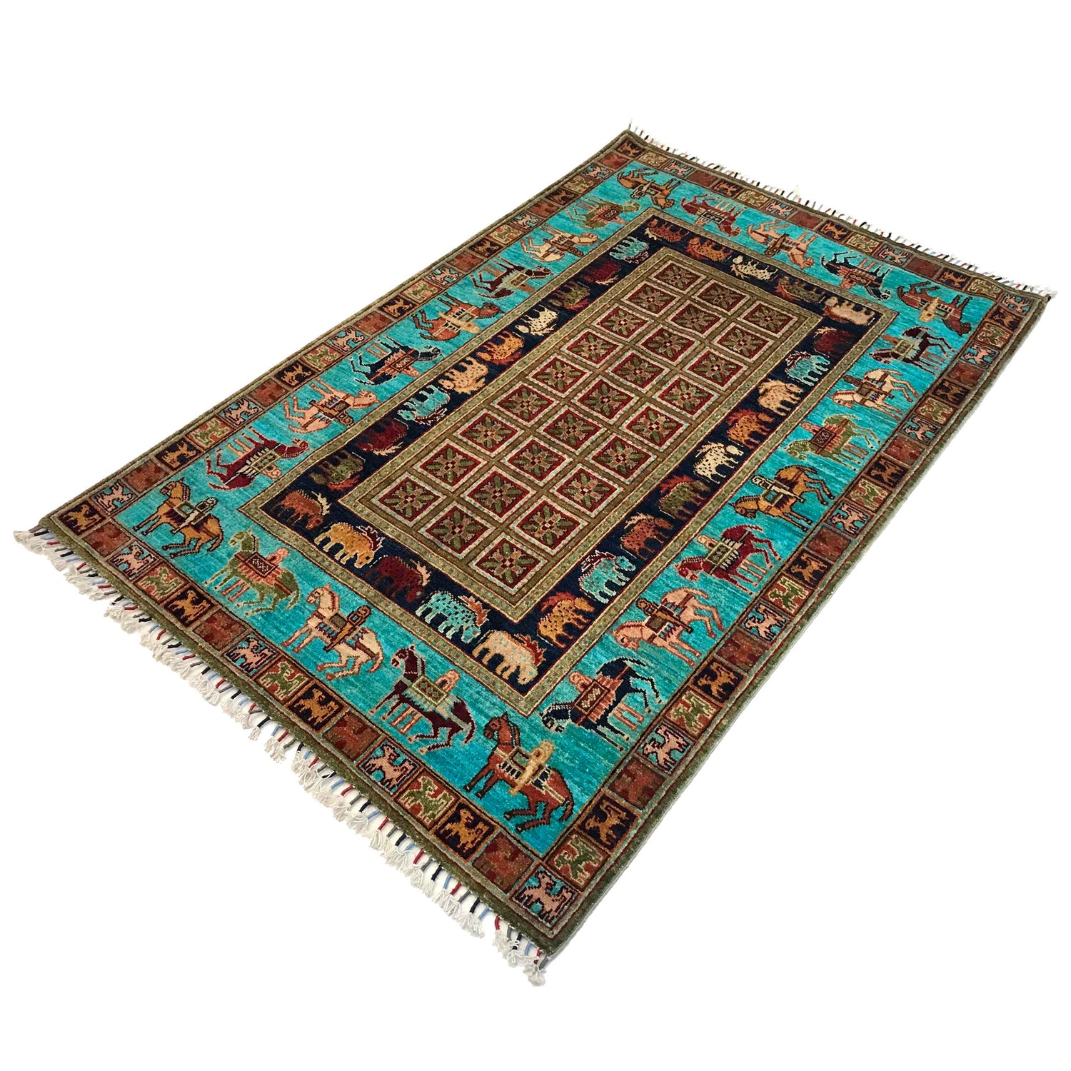 Oriental Shikargah Qaleen 4' 0" x 6' 0" (ft) - No. G31159