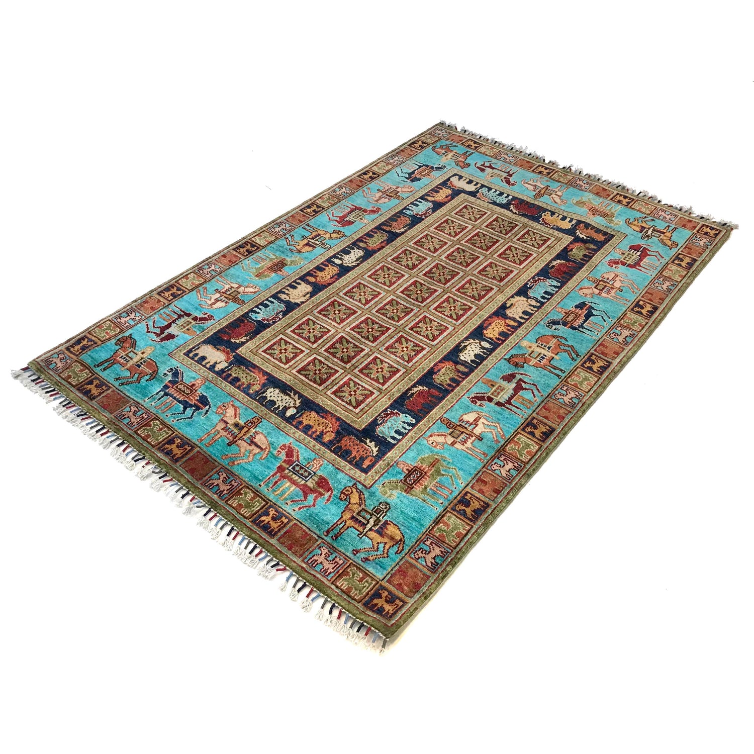 Oriental Shikargah Qaleen 4' 0" x 6' 0" (ft) - No. G31159