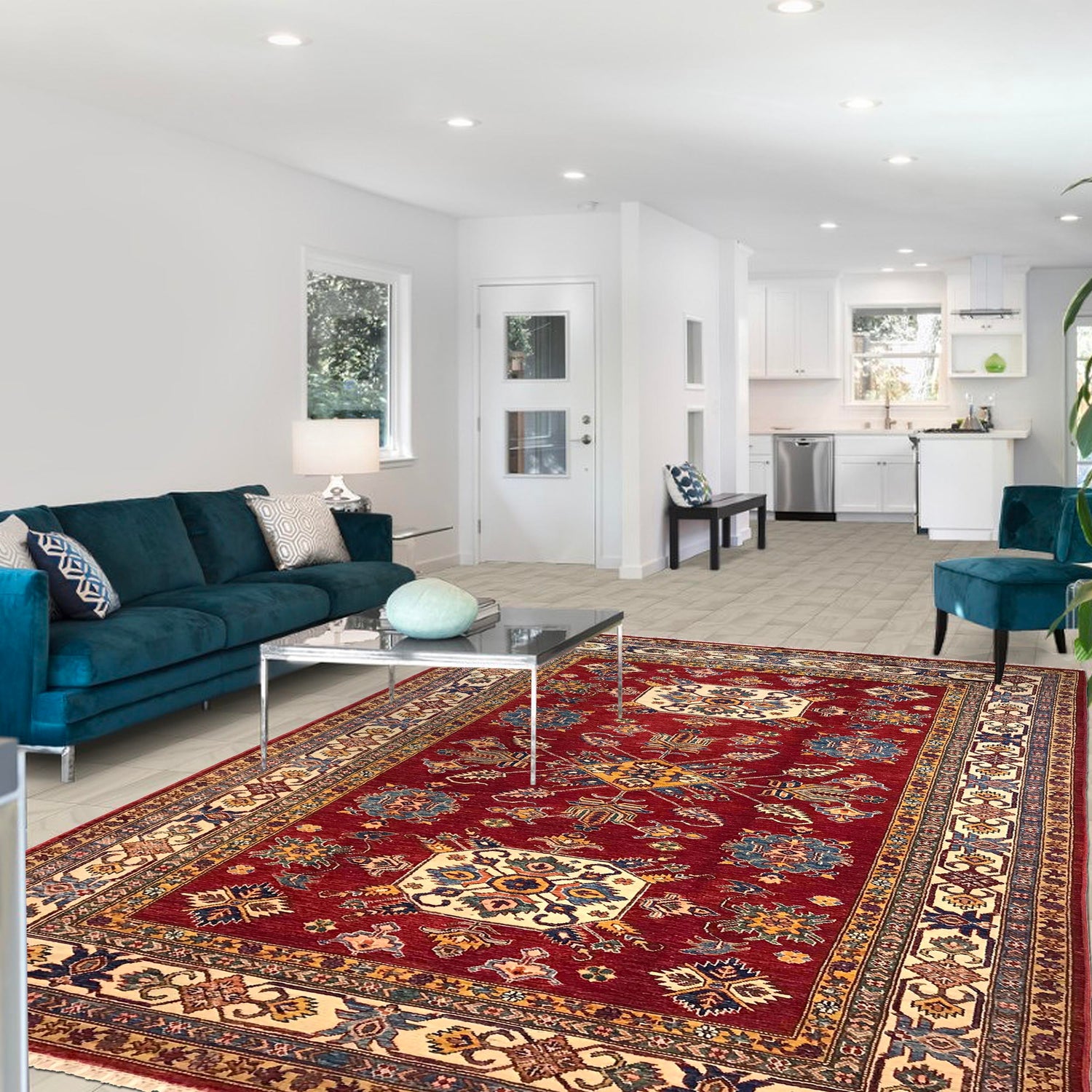 Fine Kazak Carpet 5' 5" x 8' 6" (ft) - No. G31204