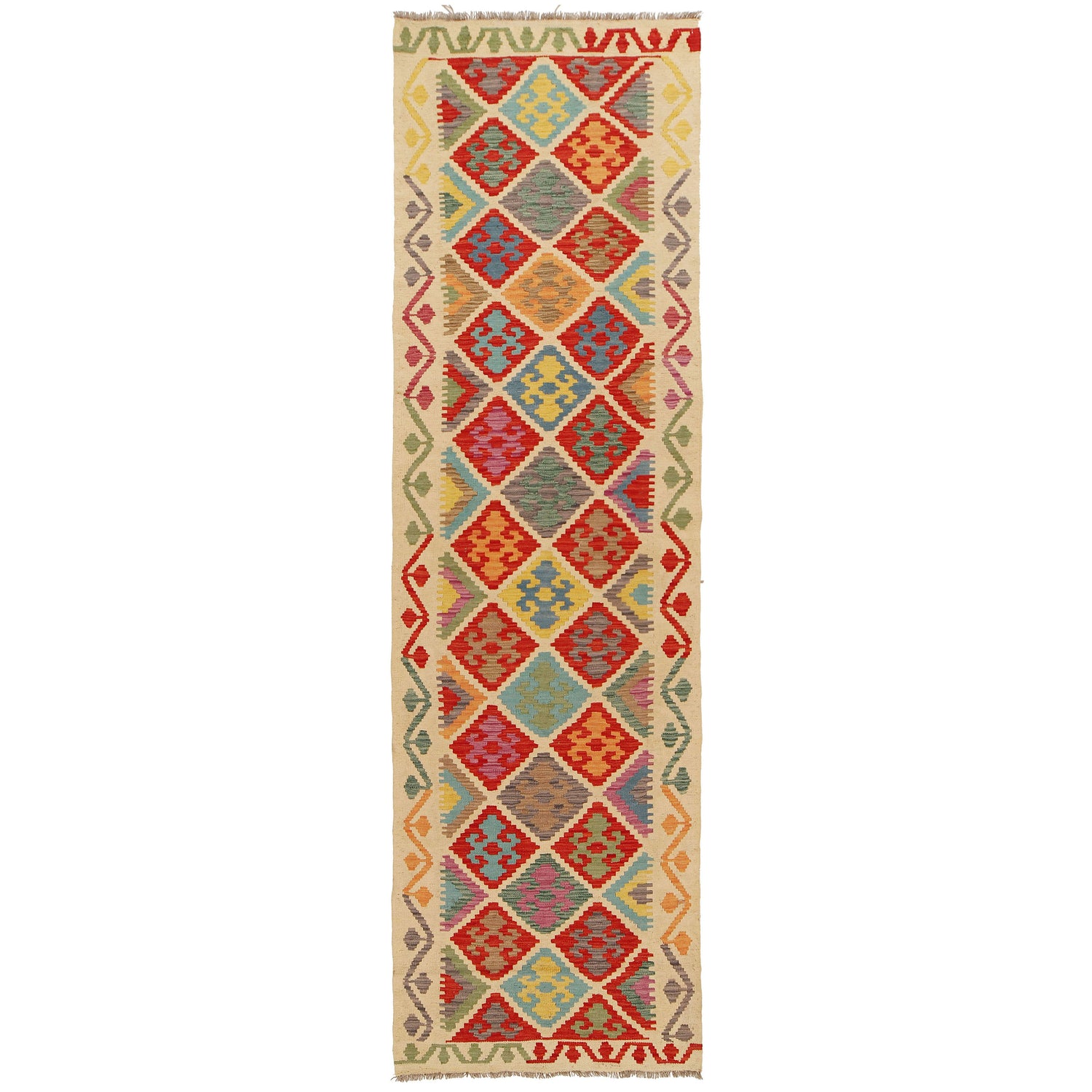 Vegetable Kilim Runner 2' 9" x 10' 5" (ft) - No. G31262
