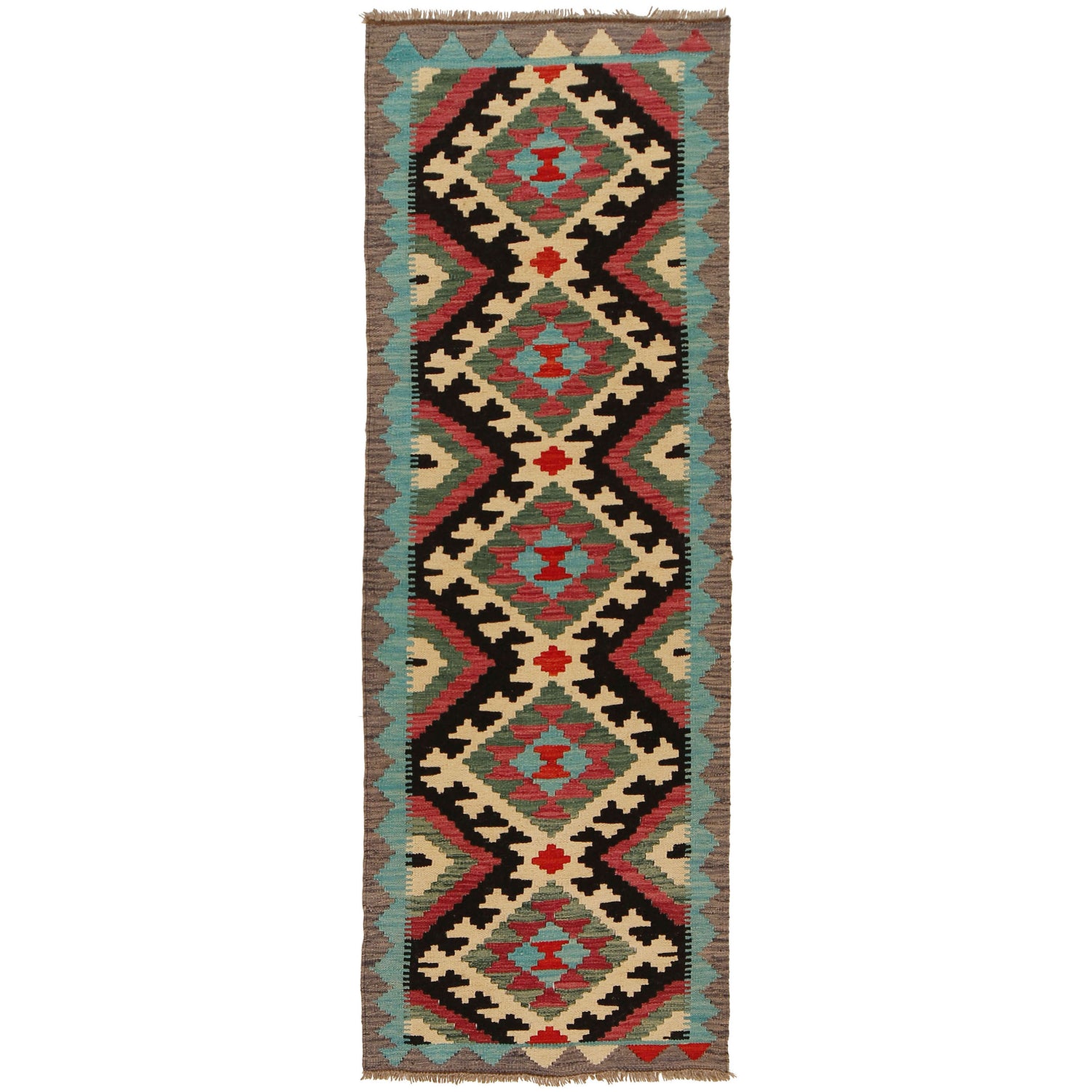 Vegetable Kilim Runner 2' 2" x 6' 8" (ft)- No. G31268
