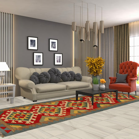 Vegetable Kelim Runner 2' 2" x 6' 7" (ft)- No. G31271