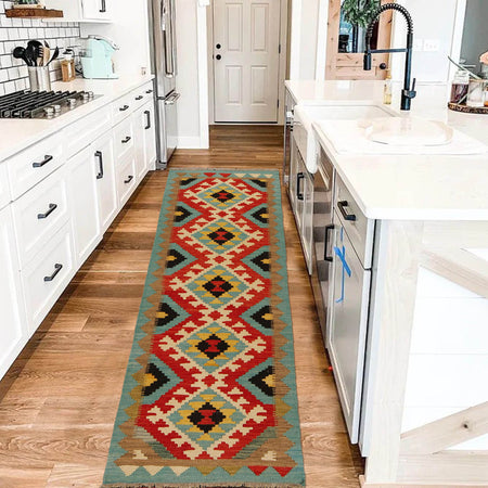 Vegetable Kelim Runner 2' 2" x 6' 7" (ft)- No. G31277