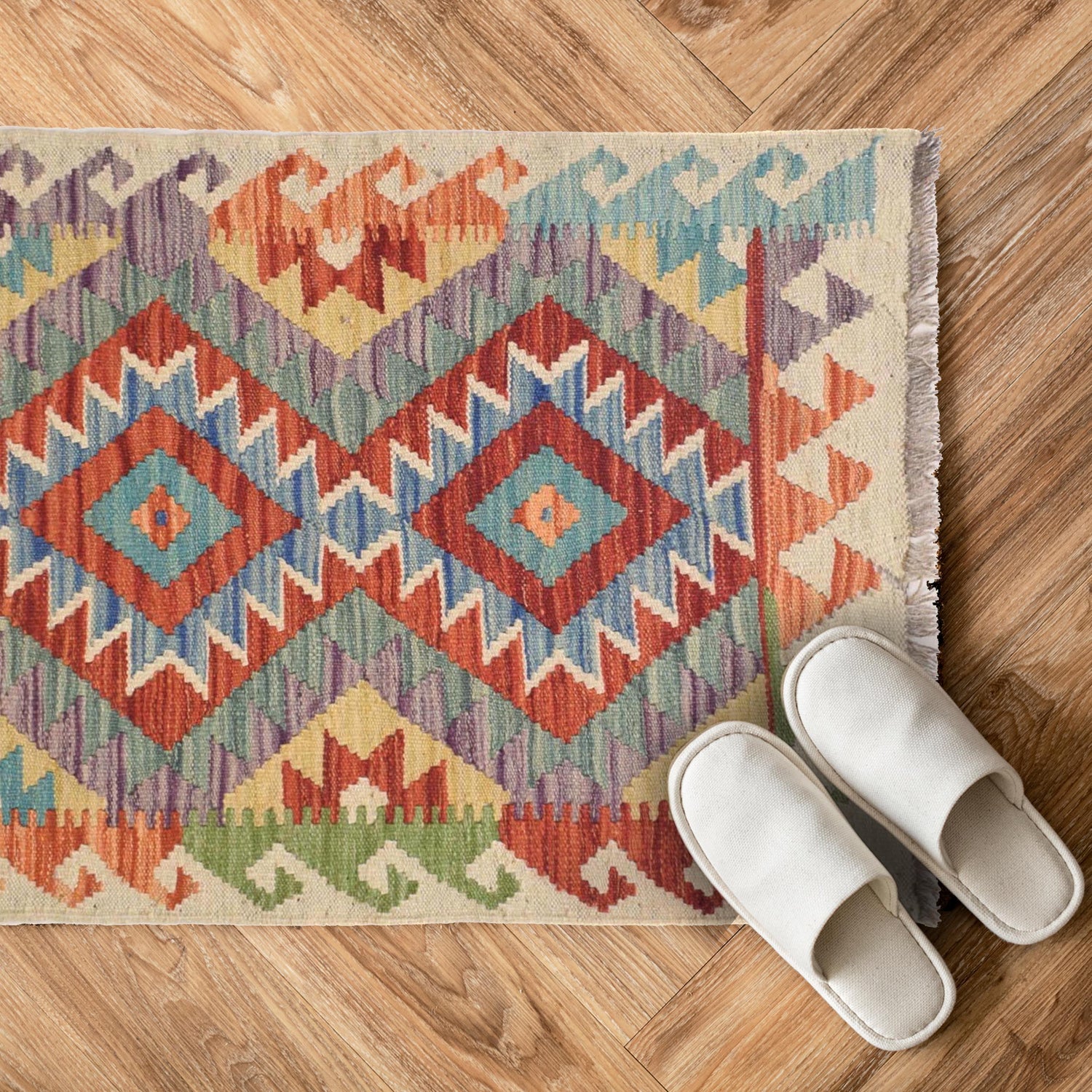 Handmade Vegetable Kelim 2' 0" x 2' 9" (ft) - No. G31350