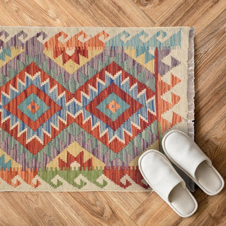 Handmade Vegetable Kelim 2' 0" x 2' 9" (ft) - No. G31350