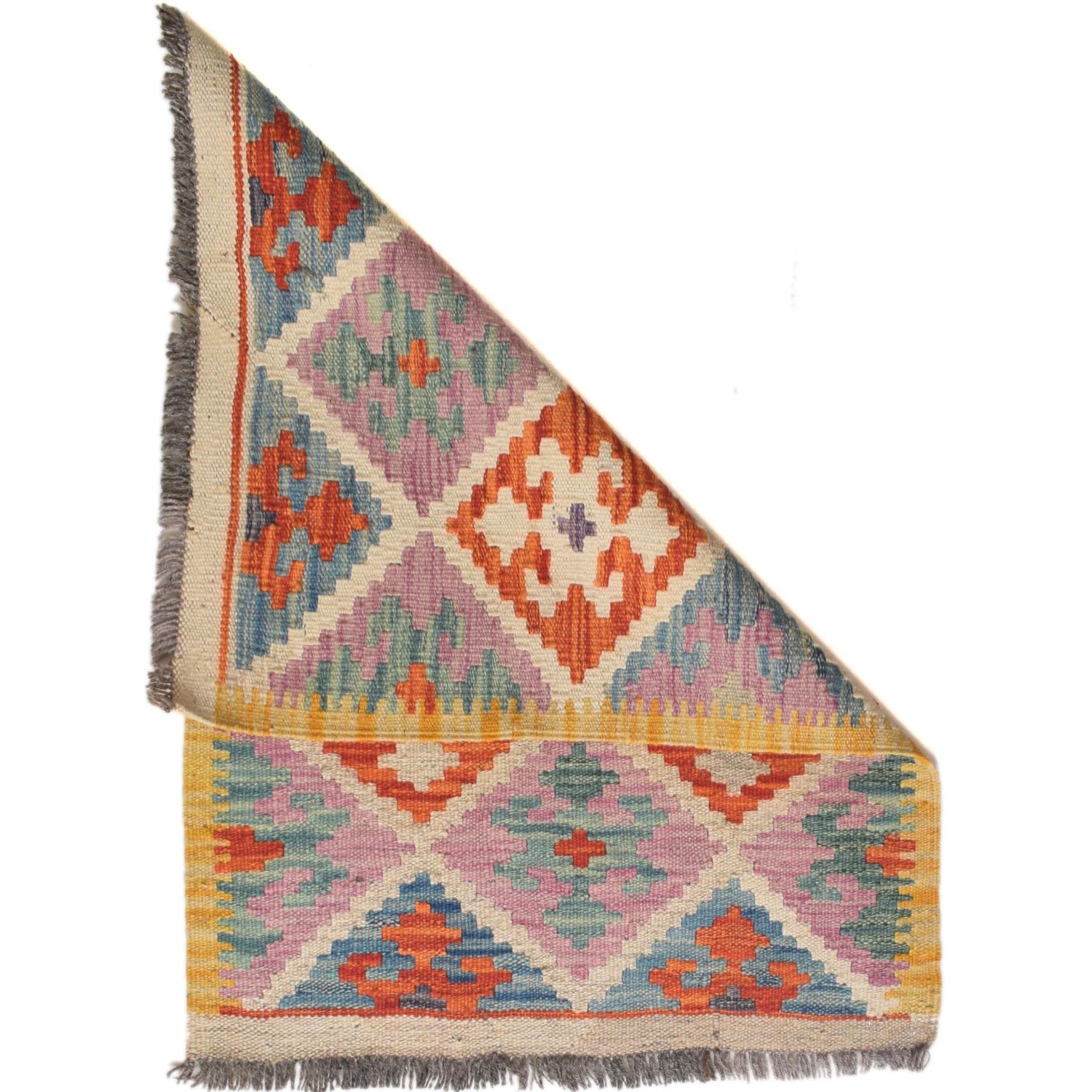 Handmade Vegetable Kelim 1' 11" x 2' 9" (ft) - No. G31430