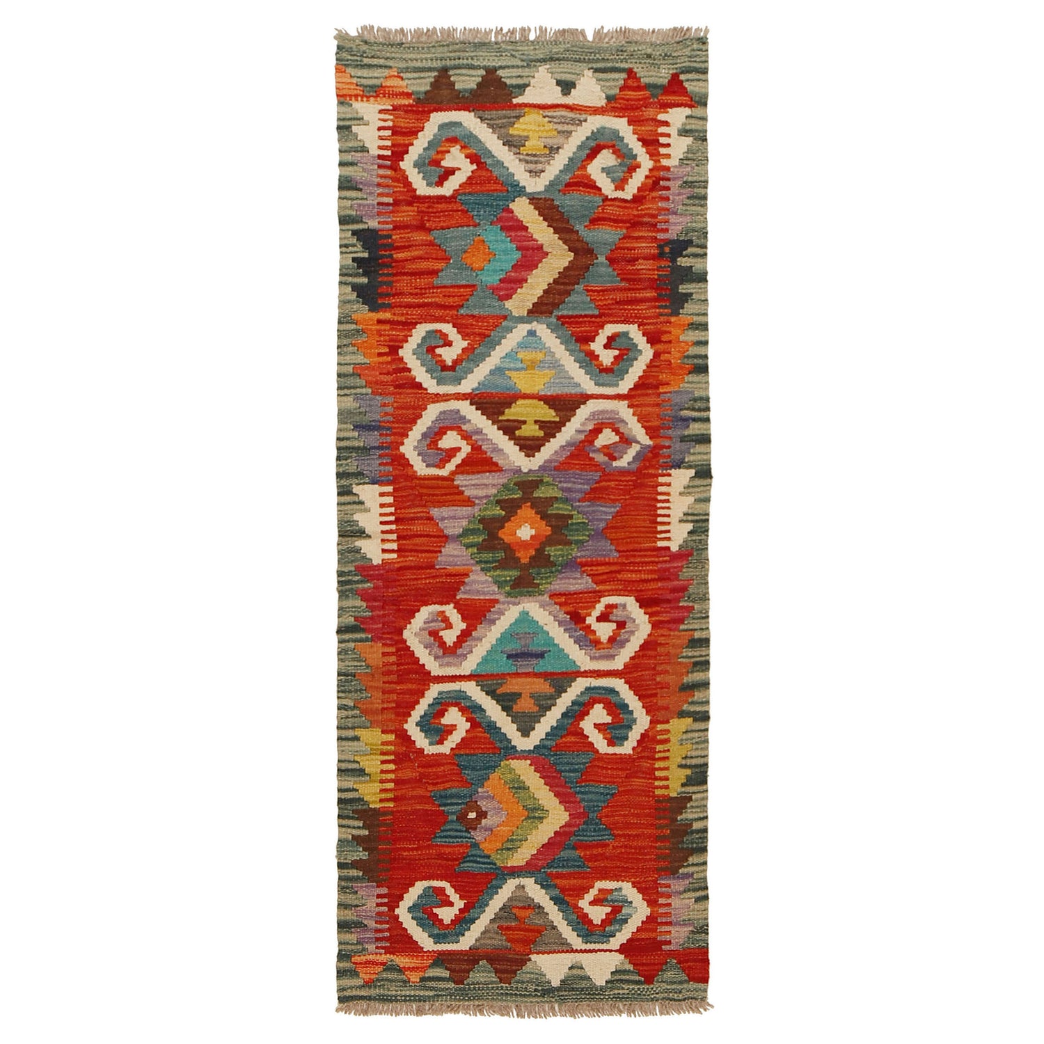 Vegetable Kelim Runner 1' 8" x 4' 10" (ft)- No. G31439