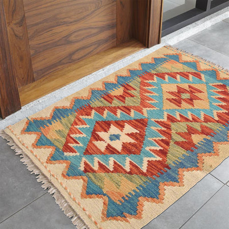 Handmade Vegetable Kilim 2' 0" x 2' 10" (ft) - No. G31471