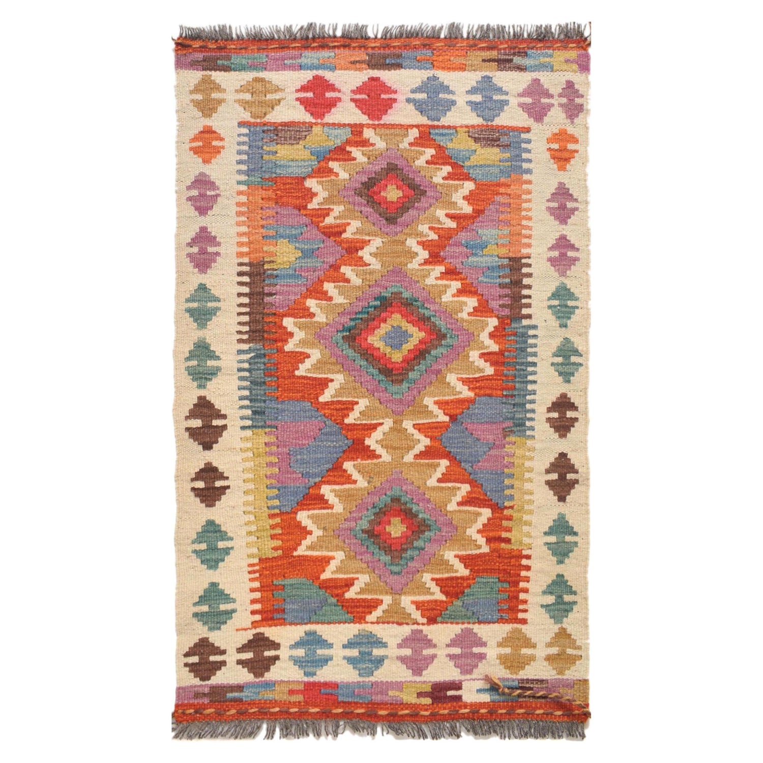 Handmade Vegetable Kilim 2' 0" x 3' 3" (ft) - No. G31488
