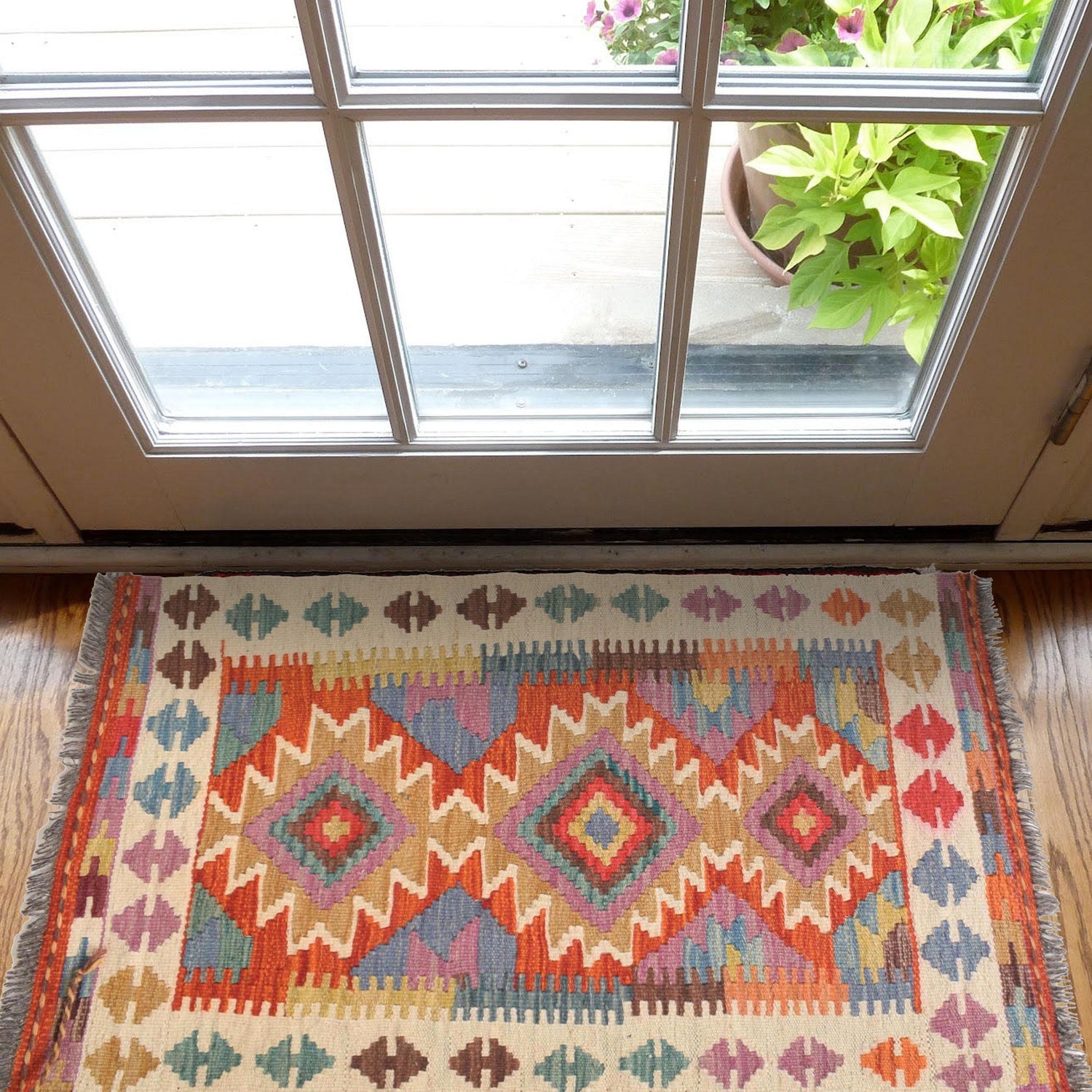 Handmade Vegetable Kilim 2' 0" x 3' 3" (ft) - No. G31488