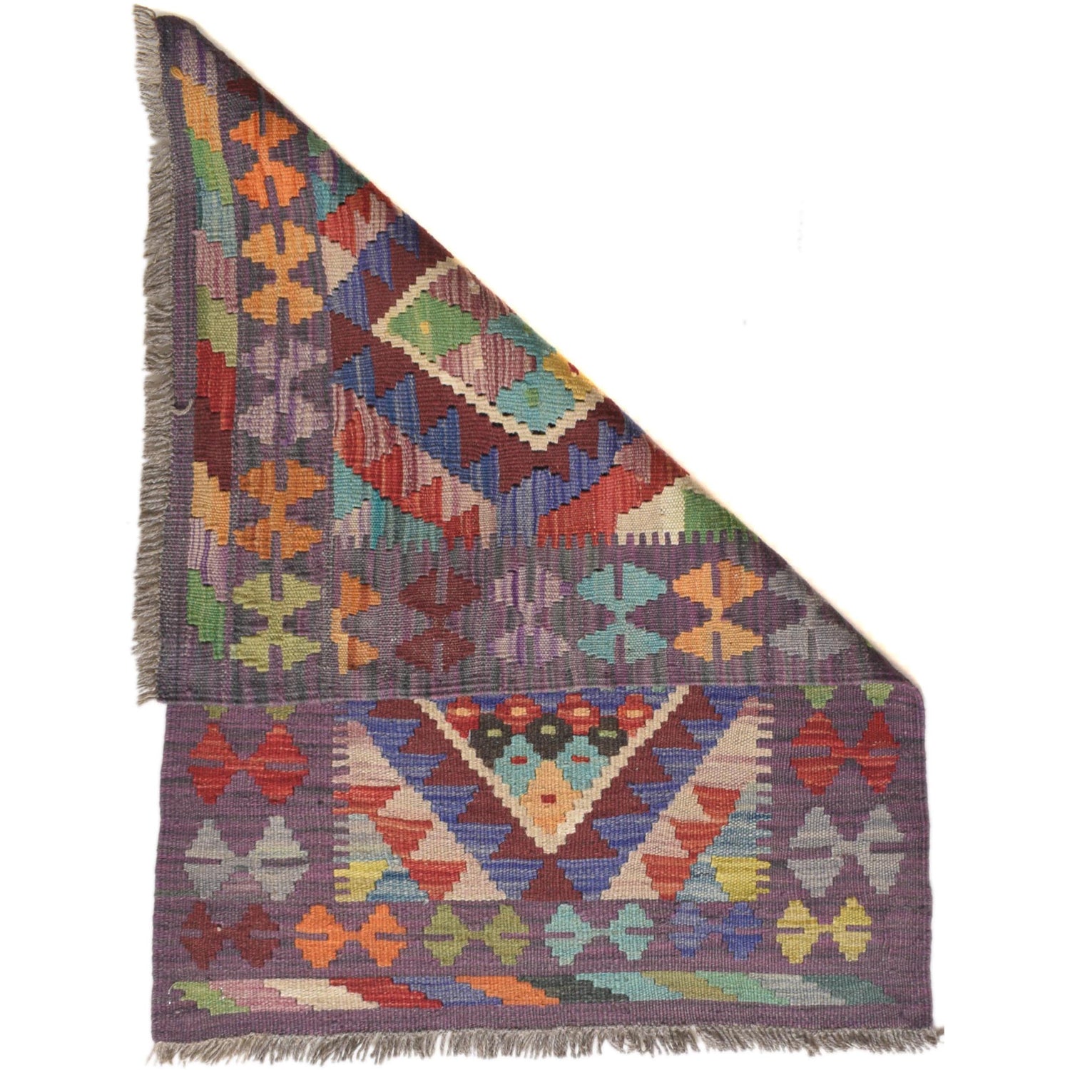 Handmade Vegetable Kilim 2' 1" x 2' 11" (ft) - No. G31507