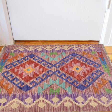 Handmade Vegetable Kilim 2' 0" x 2' 11" (ft) - No. G31508