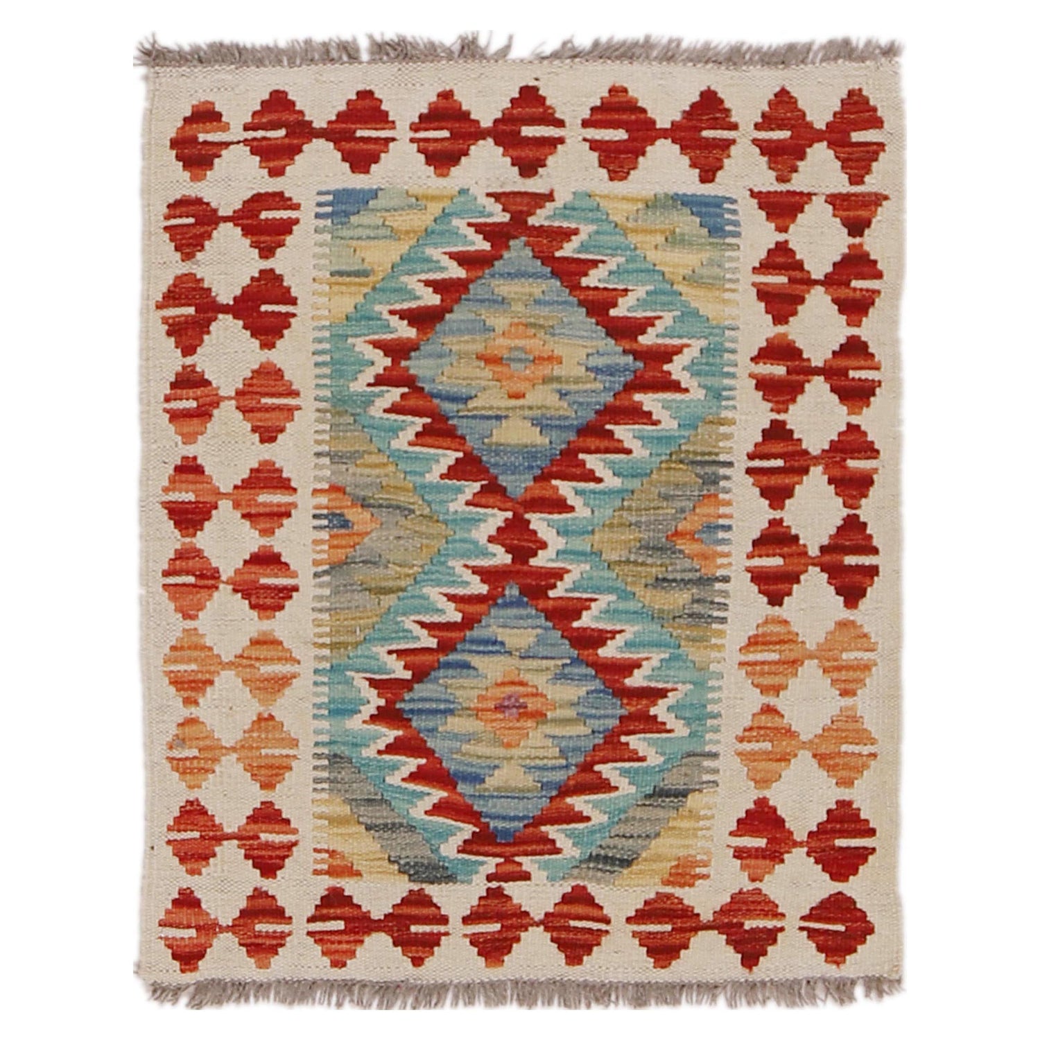Handmade Vegetable Kilim 2' 0" x 2' 6" (ft) - No. G31547