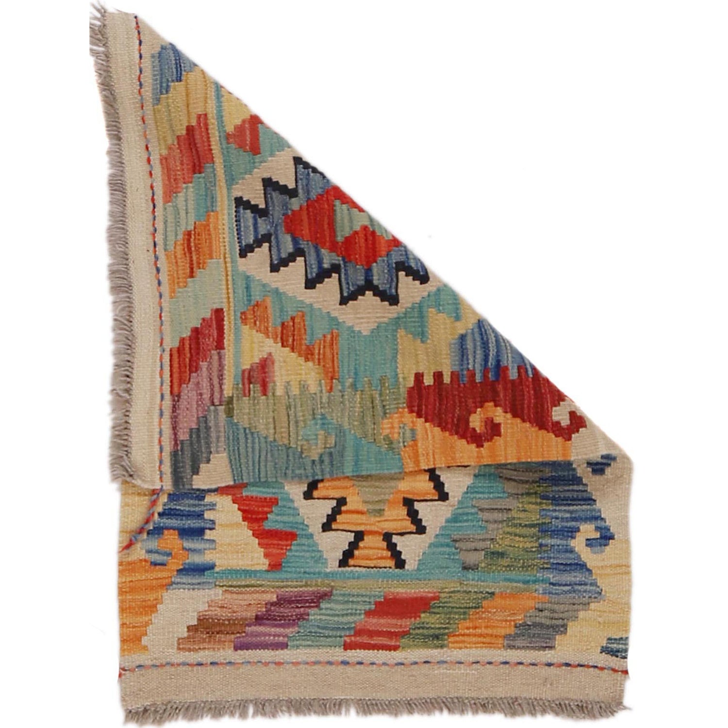 Handmade Vegetable Kilim 1' 11" x 2' 11" (ft) - No. G31548