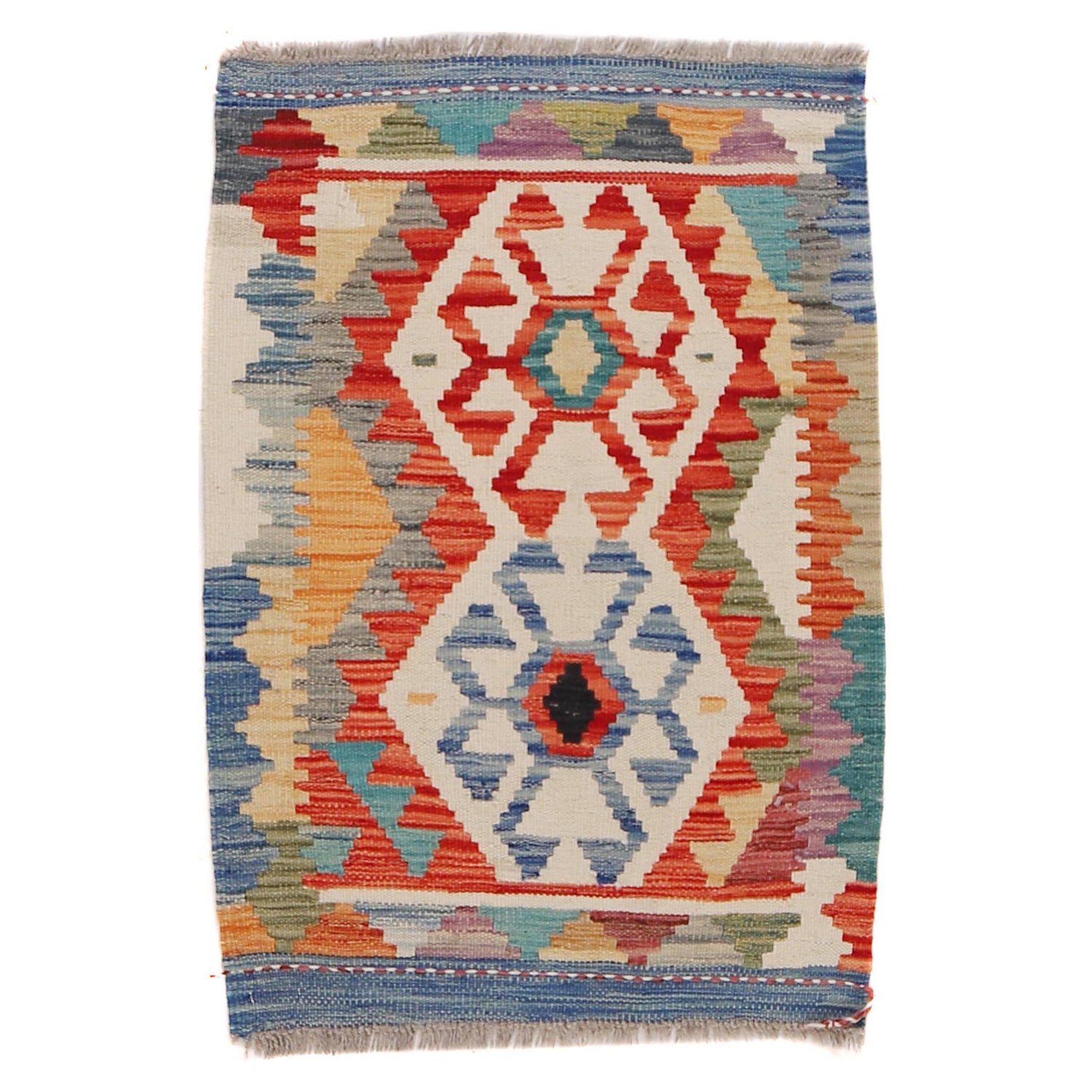 Handmade Vegetable Kilim 2' 0" x 2' 11" (ft) - No. G31559