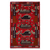 Red Color War Rug 2' 7" x 4' 2" (ft) - No. G31627