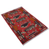 Red Color War Rug 2' 7" x 4' 2" (ft) - No. G31627