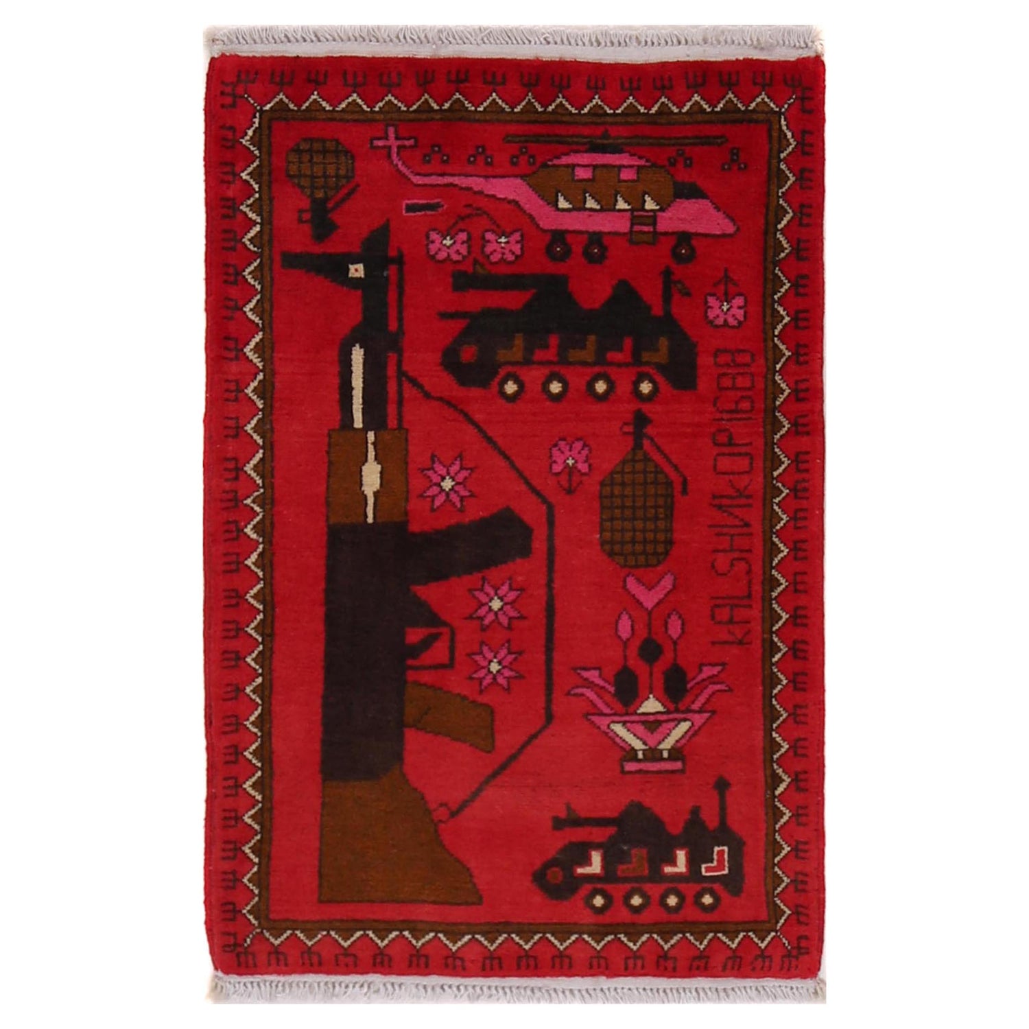 Handmade War Rug 2' 1" x 2' 11" (ft) - No. G31629