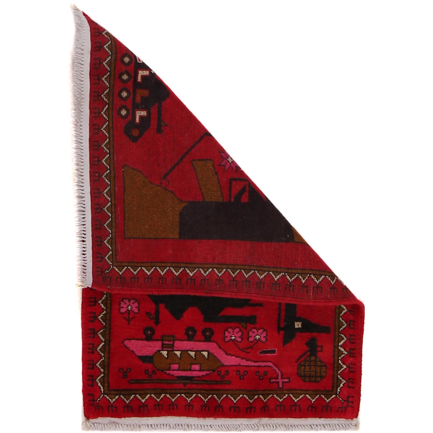 Handmade War Rug 2' 1" x 2' 11" (ft) - No. G31629