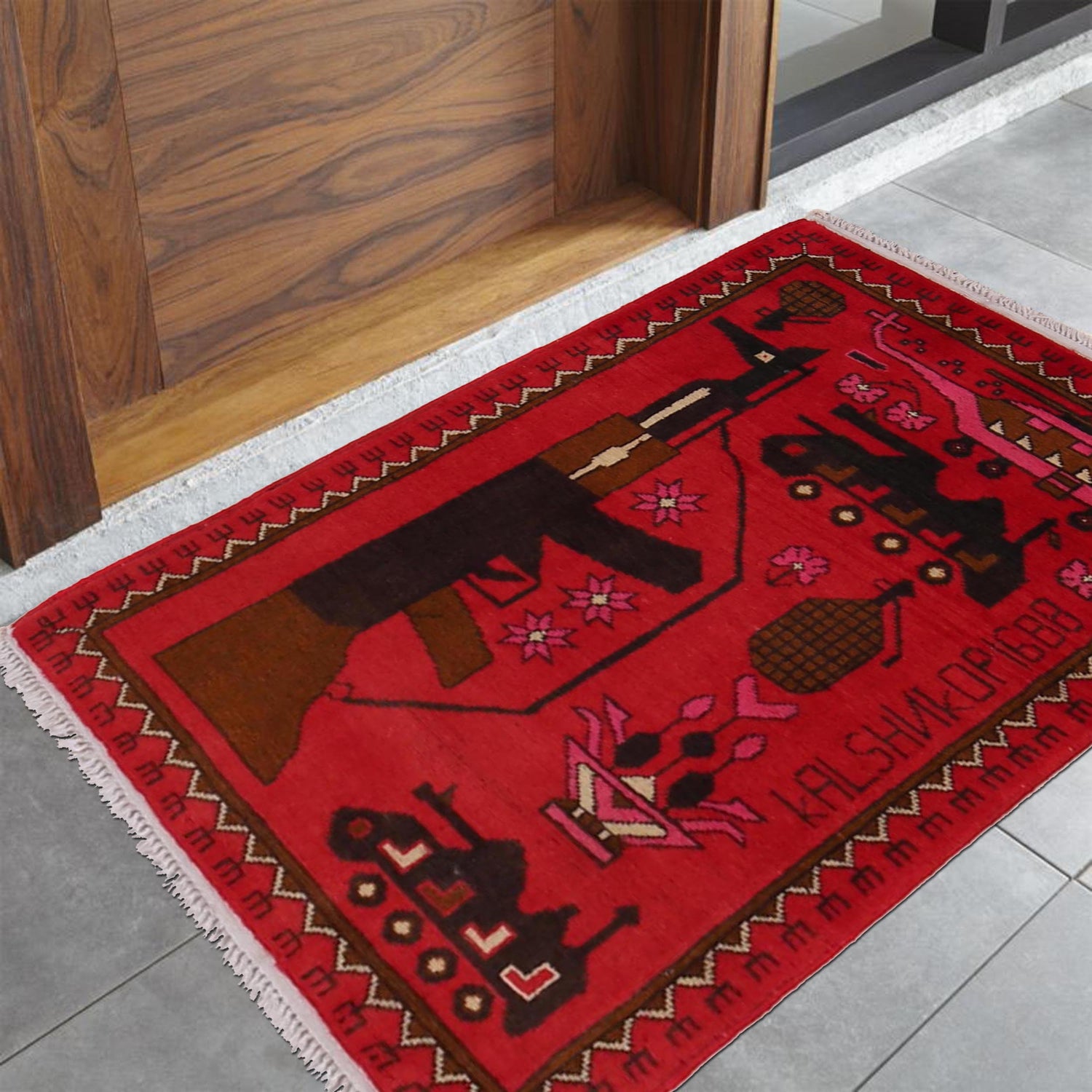 Handmade War Rug 2' 1" x 2' 11" (ft) - No. G31629